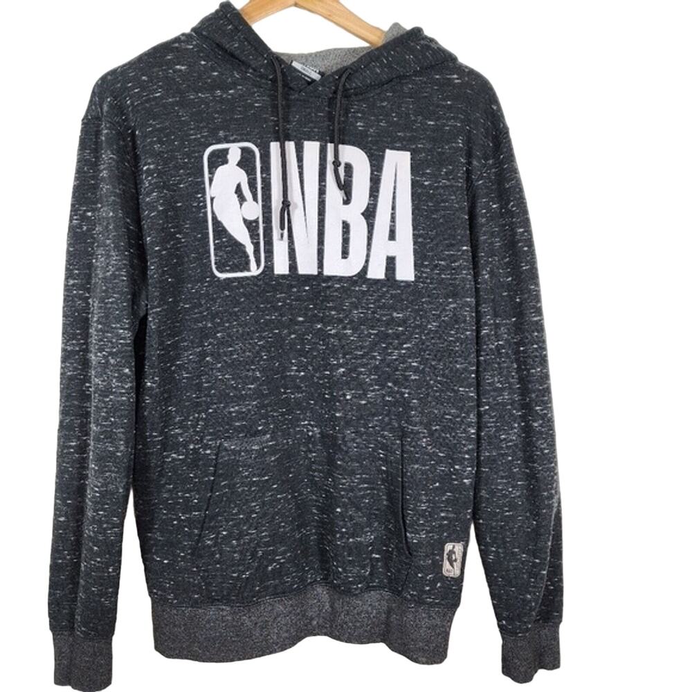 Black Heather NBA Pullover Hoodie Sweatshirt Size Small